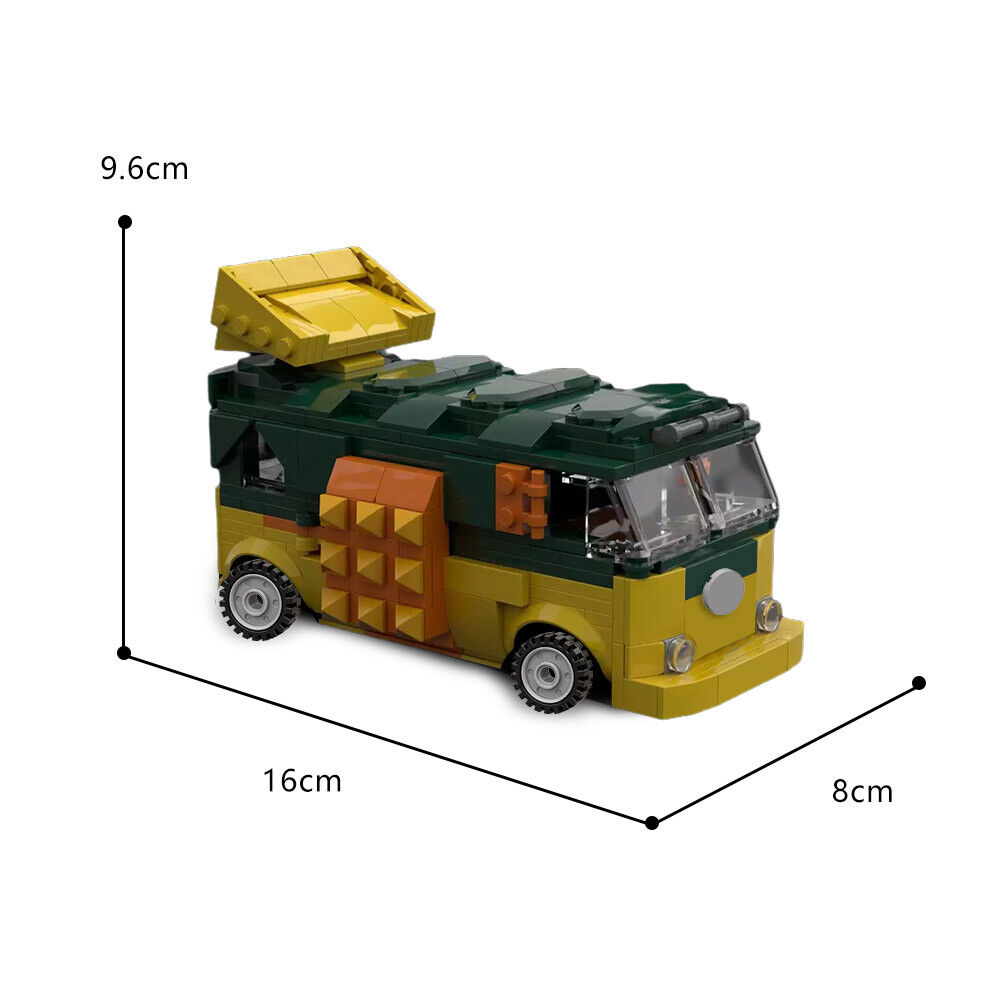 C9189 Party Wagon Model with Interior 443 Parts from the 90s Cartoon-ZITIANYOUBUILD