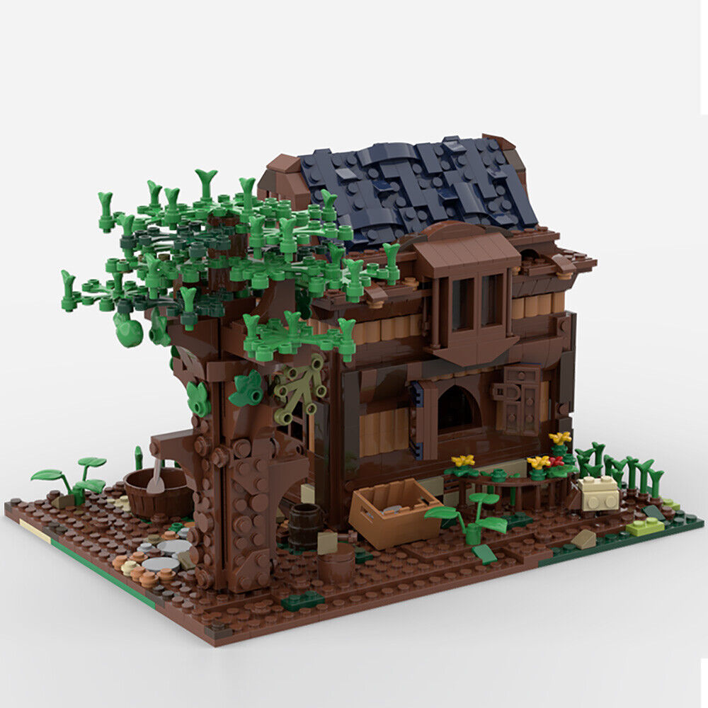 C5467 Modular Building: Little House with Tree and Interior 1141 Parts-ZITIANYOUBUILD