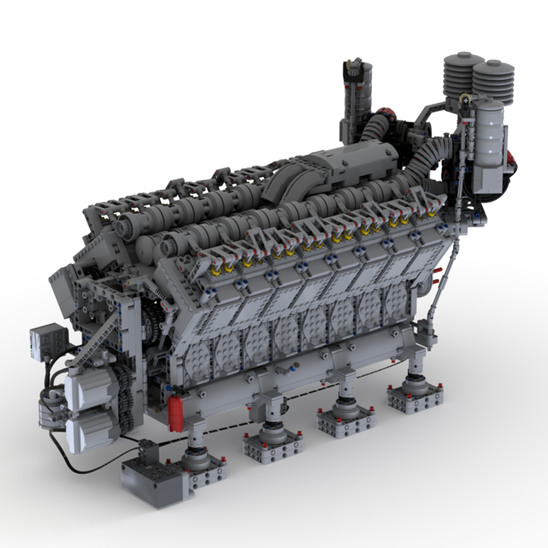 Custom MOC-73232 V16 Diesel Engine 4777 Parts Toys Gift for Christmas-ZITIANYOUBUILD