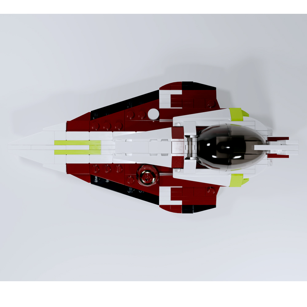 MOC-222332 Obi Wan's Delta 7 Starfighter - Minifig Scale 244 Pieces