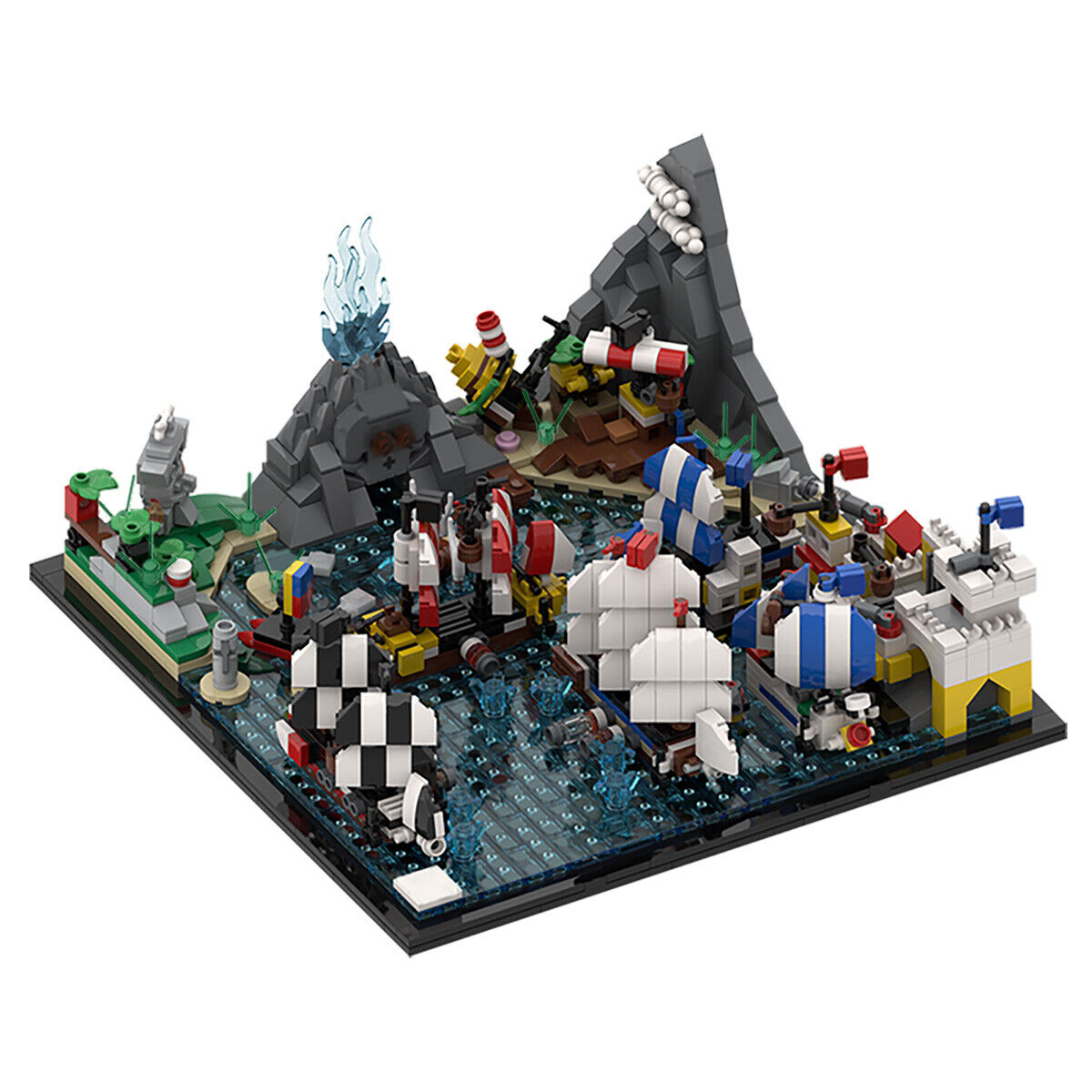 C4759 Pirates Theme Microscale Architecture Way for Collection 1221 Parts-ZITIANYOUBUILD