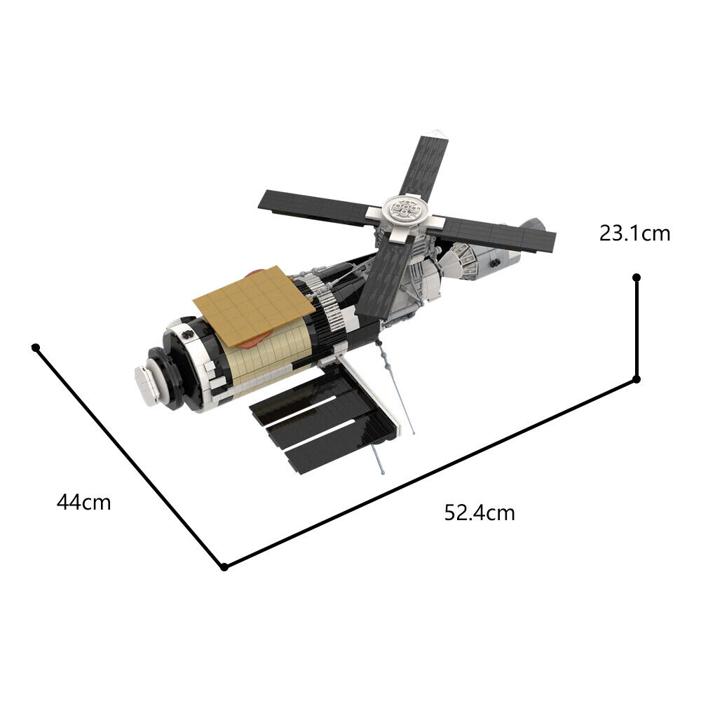 Custom MOC: C9080 First Space Station : Skylab Spacecraft 1517 Parts-ZITIANYOUBUILD