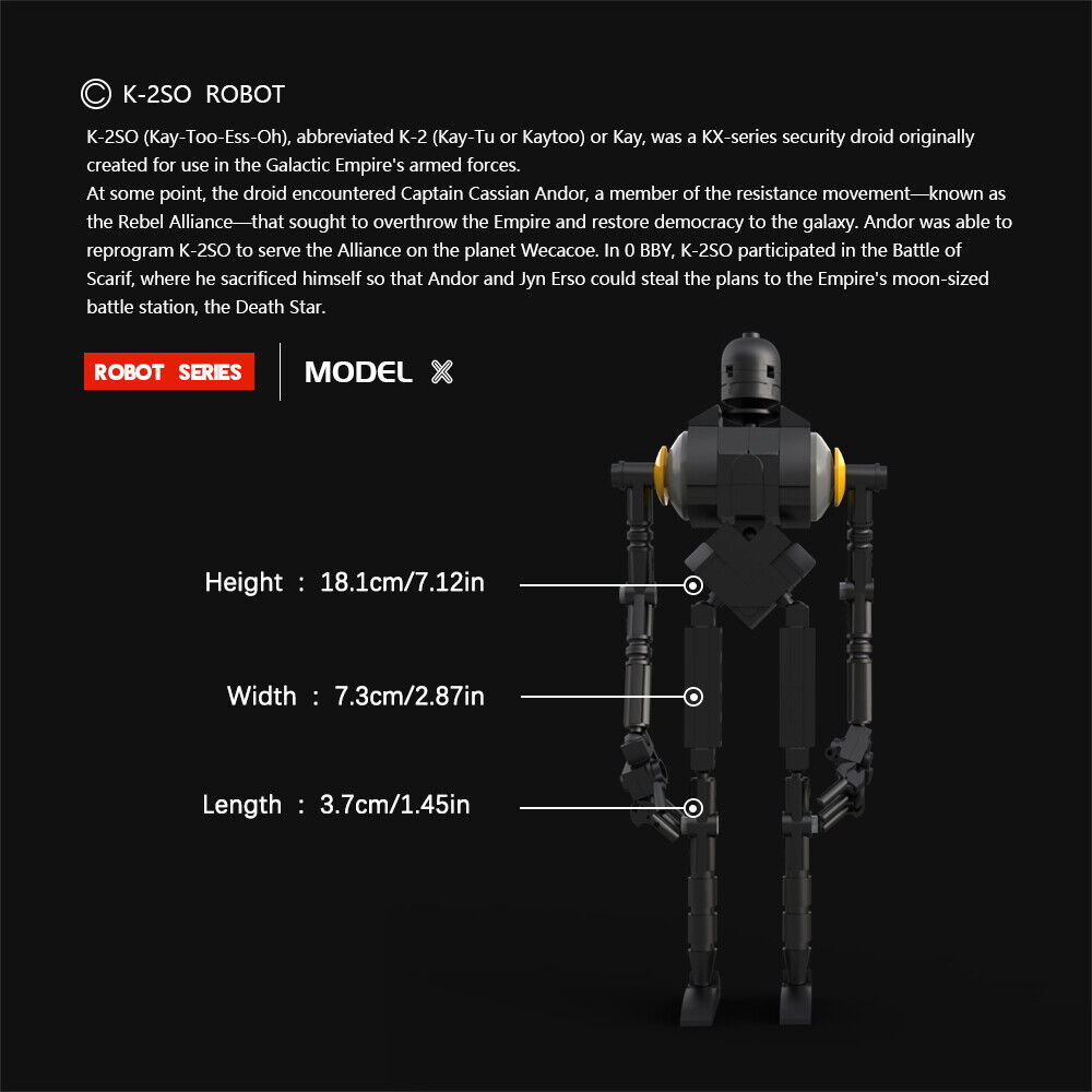 Custom MOC: C7590 K-2S0 Robot Model 141 Parts & Packs Gift for Christmas-ZITIANYOUBUILD