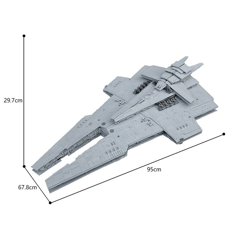 C9768 UCS Harrower-Class Dreadnought Battle Cruiser Capital Ship 6392 Parts-ZITIANYOUBUILD