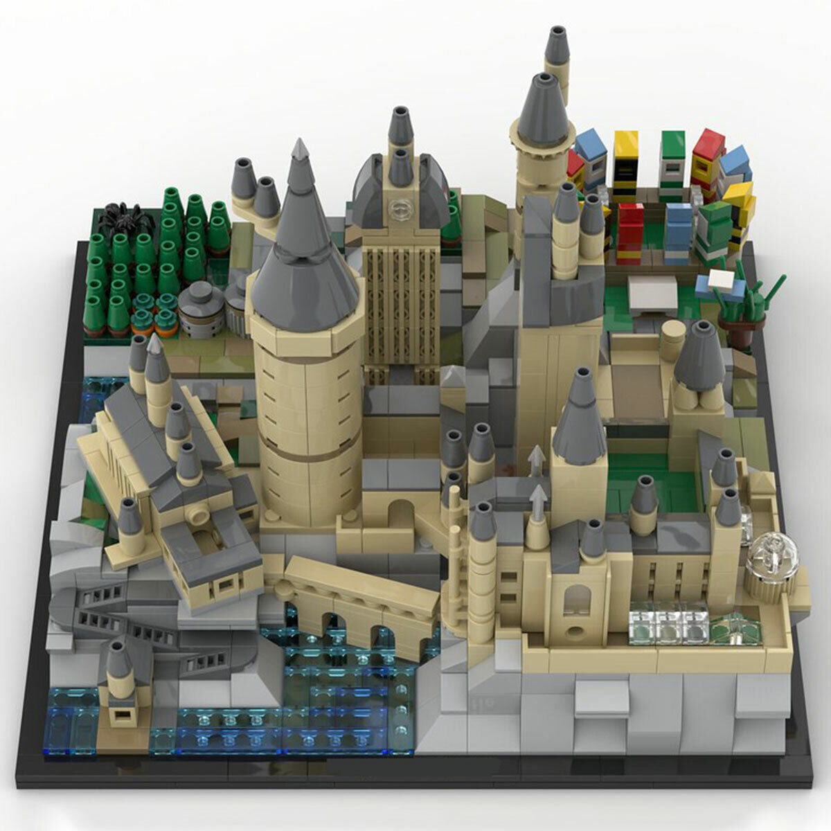 Custom MOC: C3724 Iconic Castle Architecture 1347 Parts for Collection-ZITIANYOUBUILD