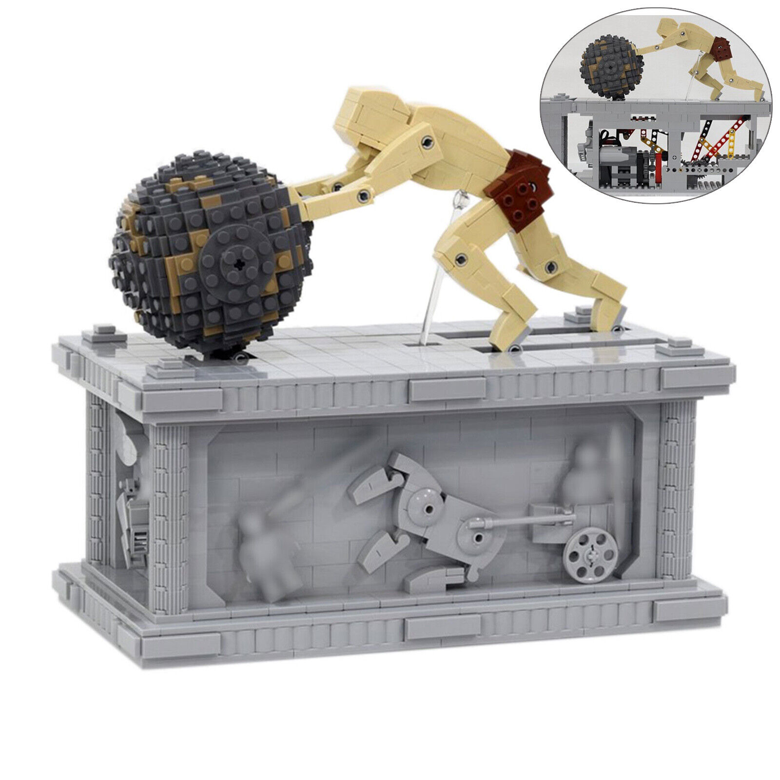 C3736 MOC-13424 Sisyphus Automata Motorized Sculpture 1222 Parts with Motors-ZITIANYOUBUILD