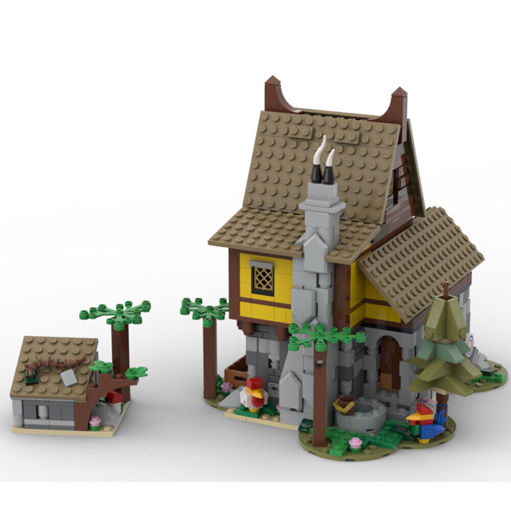 MOC-153392 Medieval Cottage Hut with Little Wood Shack Building Toys 977 Parts-ZITIANYOUBUILD