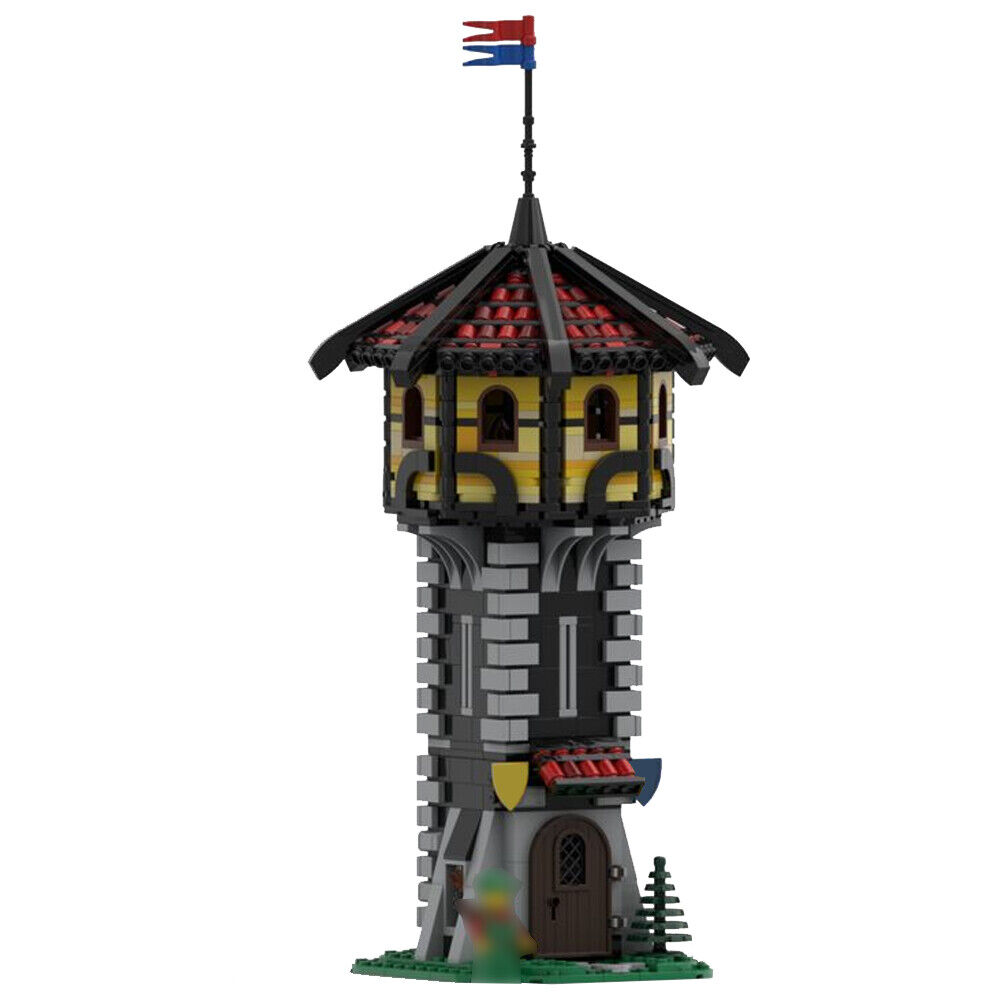 MOC-156946 MEDIEVAL Black Tower Outpost Tower Model Building Toys Set 1087 Parts-ZITIANYOUBUILD