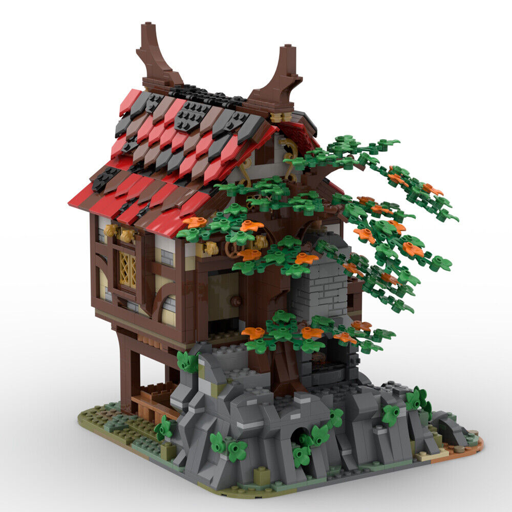 MOC-73723 MEDIEVAL BAKERY Model Modular Building for Collection 1407 Parts-ZITIANYOUBUILD