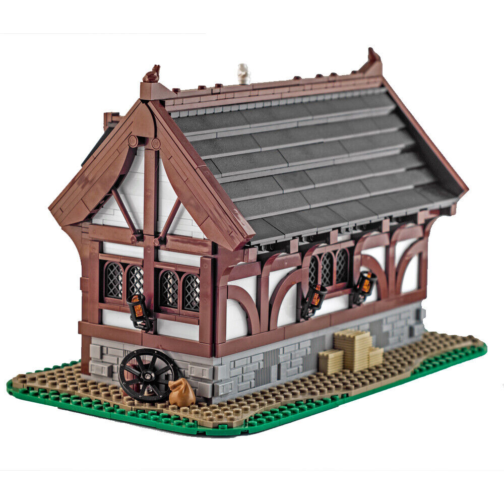 ZITIANYOUBUILD MOC-150454 A Small Medieval Stable with Removable Roof 1094 Parts-ZITIANYOUBUILD