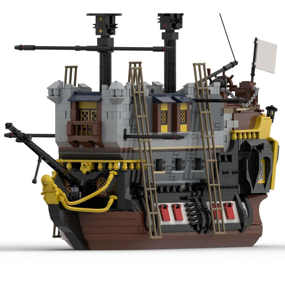 ZITIANYOUBUILD MOC-125401 Floating Castle on Pirate's Boat Ship Model 1988 Parts-ZITIANYOUBUILD