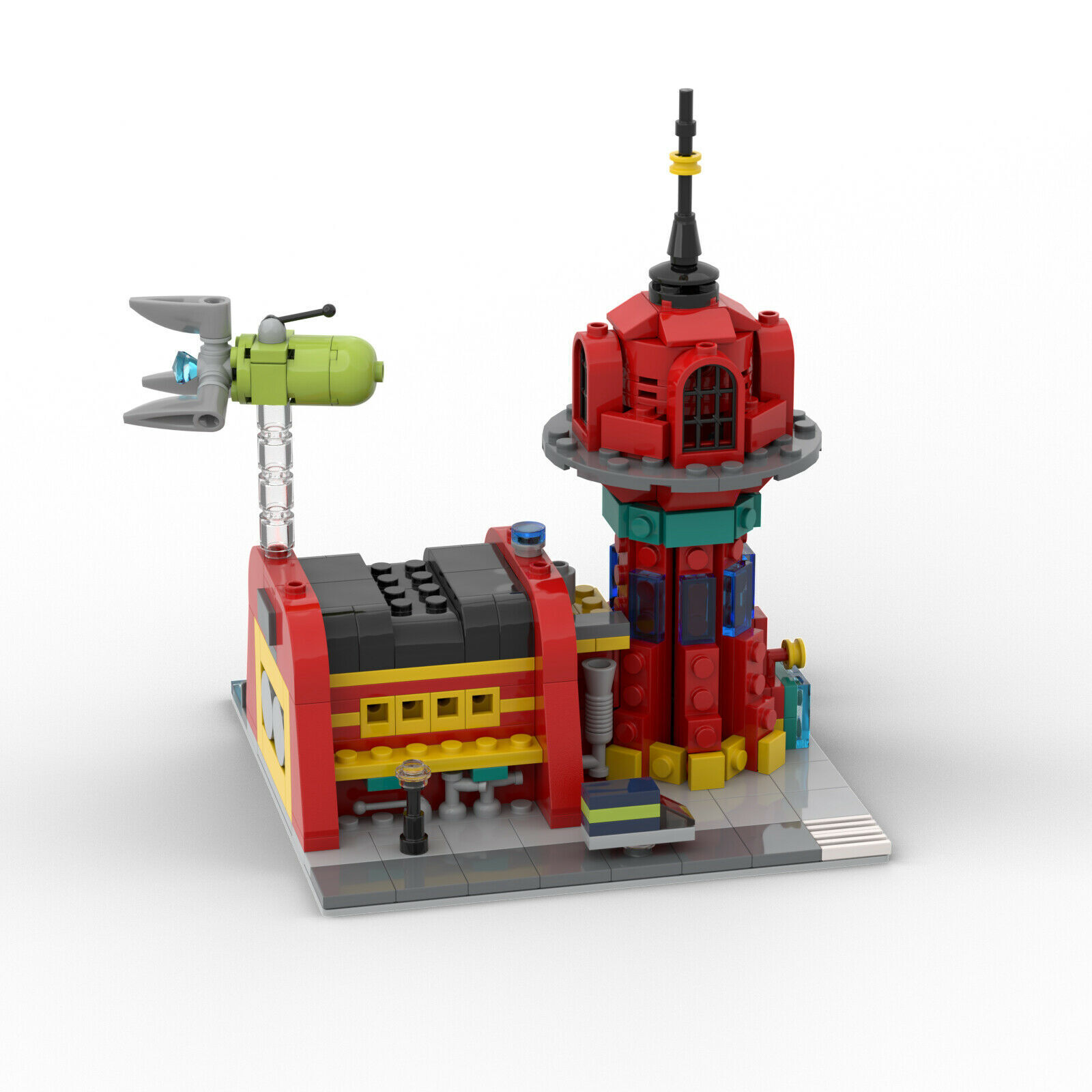 Custom MOC: MOC-29365 Micro Planet Express with Ship and a Slurm Truck Model-ZITIANYOUBUILD