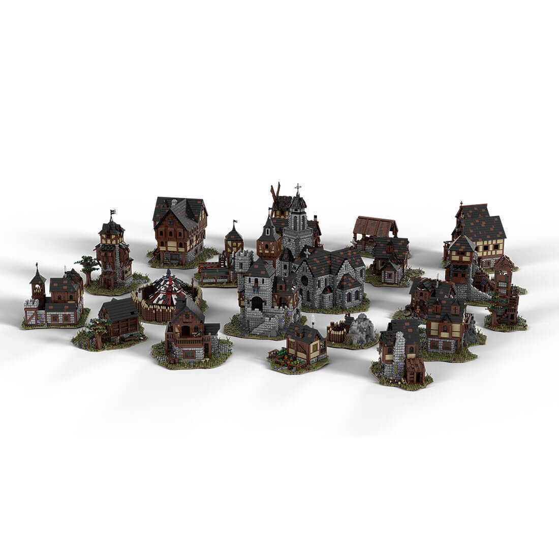 MOC-115645 Ultimate Medieval Village Bundle with 22 Modules 51593 Parts-ZITIANYOUBUILD