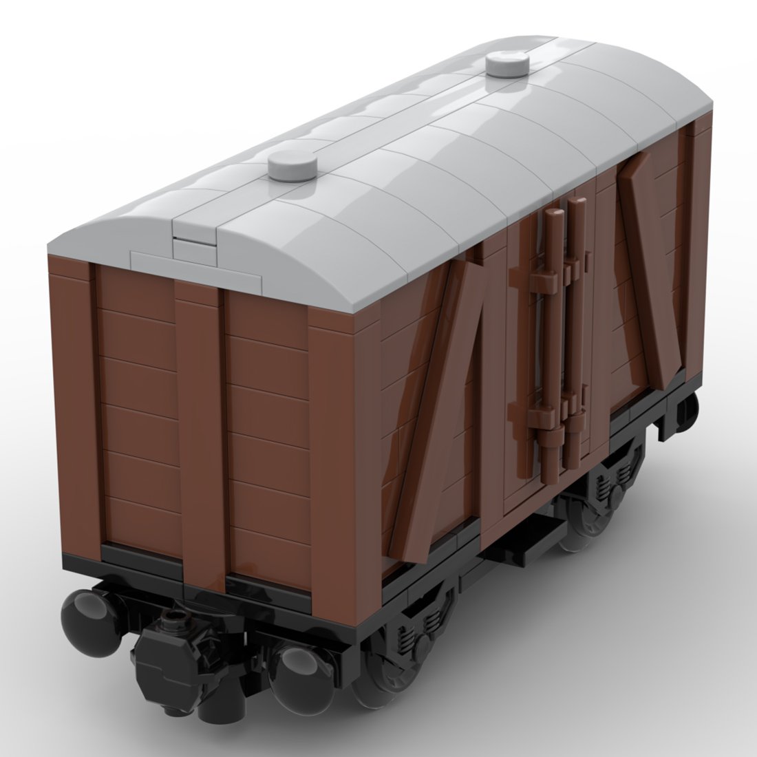 Custom MOC-78696 7 Stud Wide Old Style Box Car 2 Axis Train 314 Parts Kids Gift-ZITIANYOUBUILD