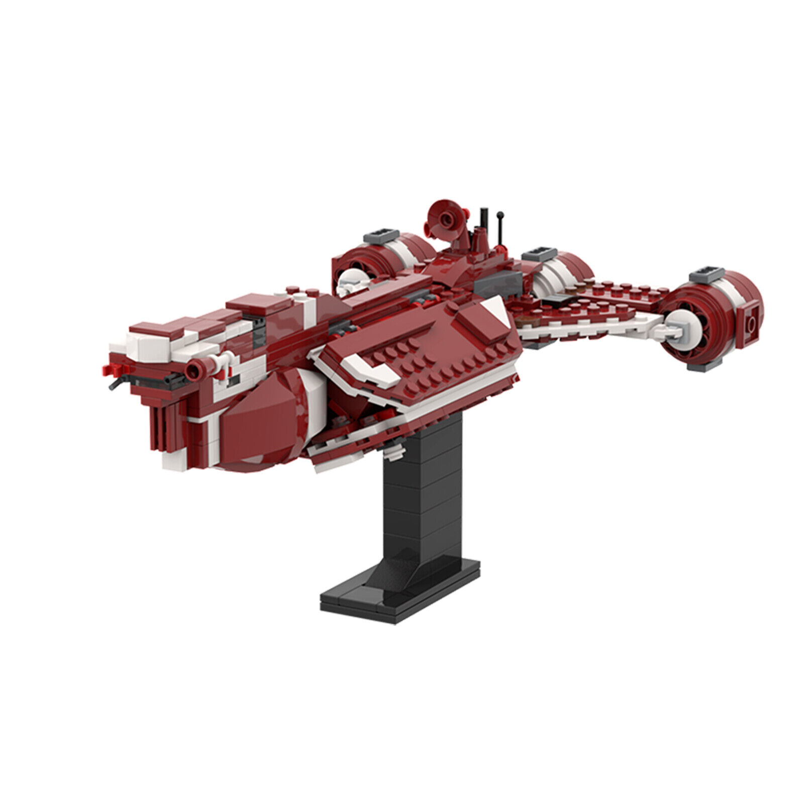 ZITIANYOUBUILD MOC-53149 The Consular Class Cruiser Micro Fleet Scale with Stand-ZITIANYOUBUILD