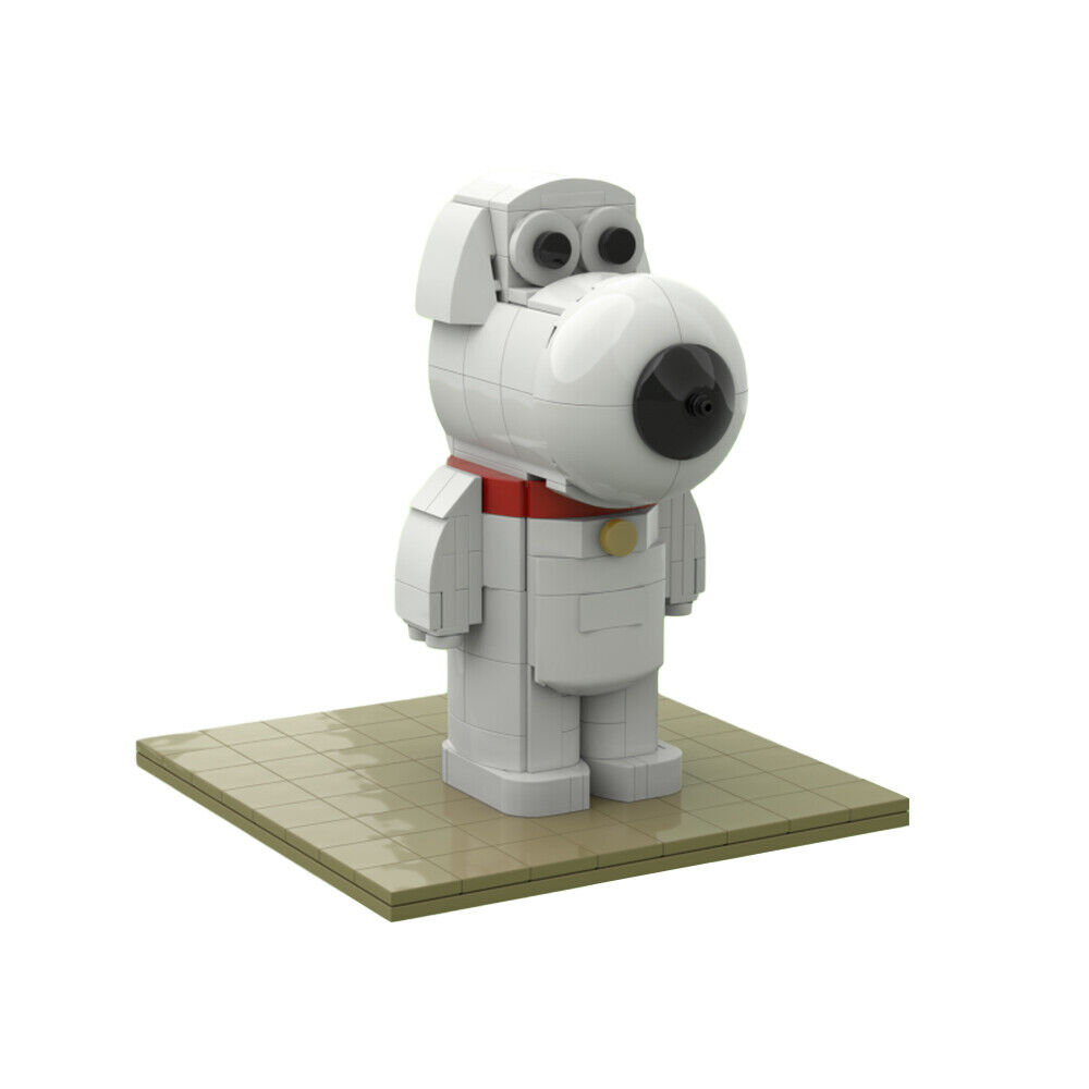 Custom MOC: C7802 Brian Cute Dog THE GRIFFIN Model 296 Parts Gift for Christmas-ZITIANYOUBUILD