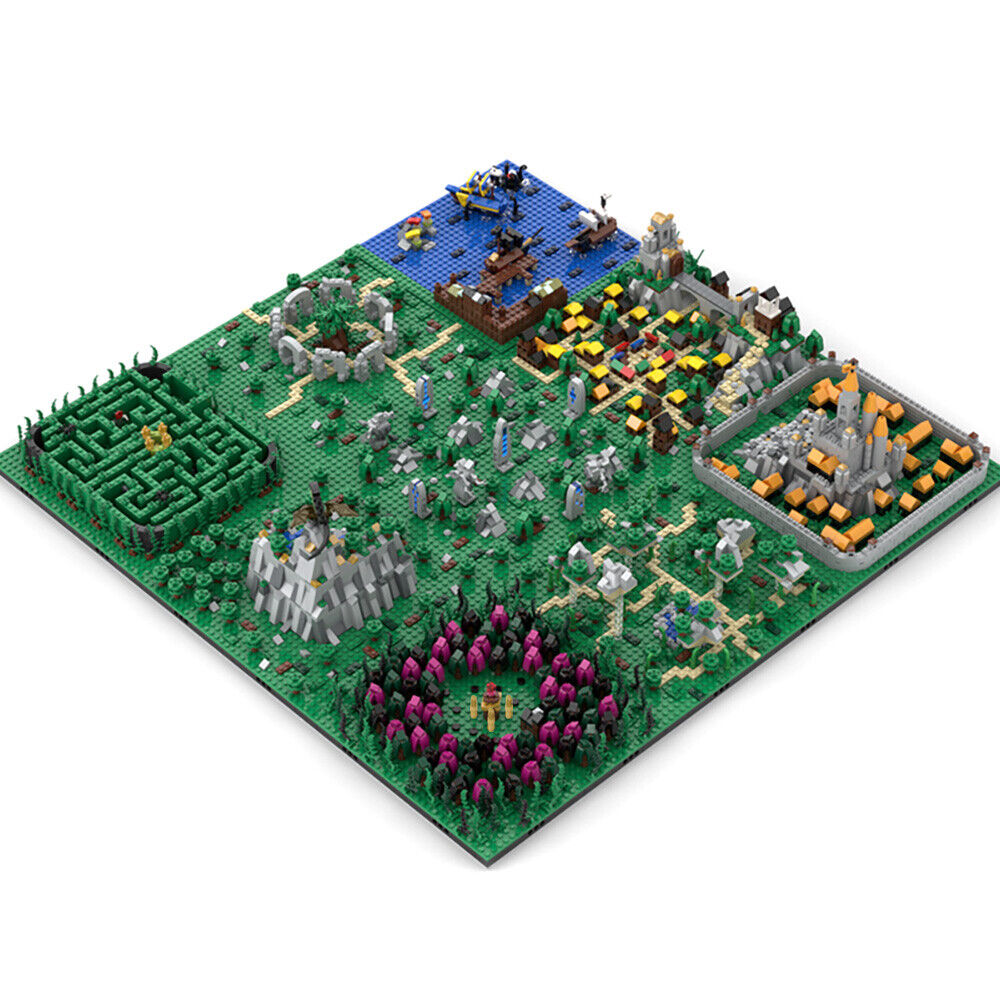 C4761 Fictional World with 9s Medieval Town Castle Forest 6265 Parts-ZITIANYOUBUILD