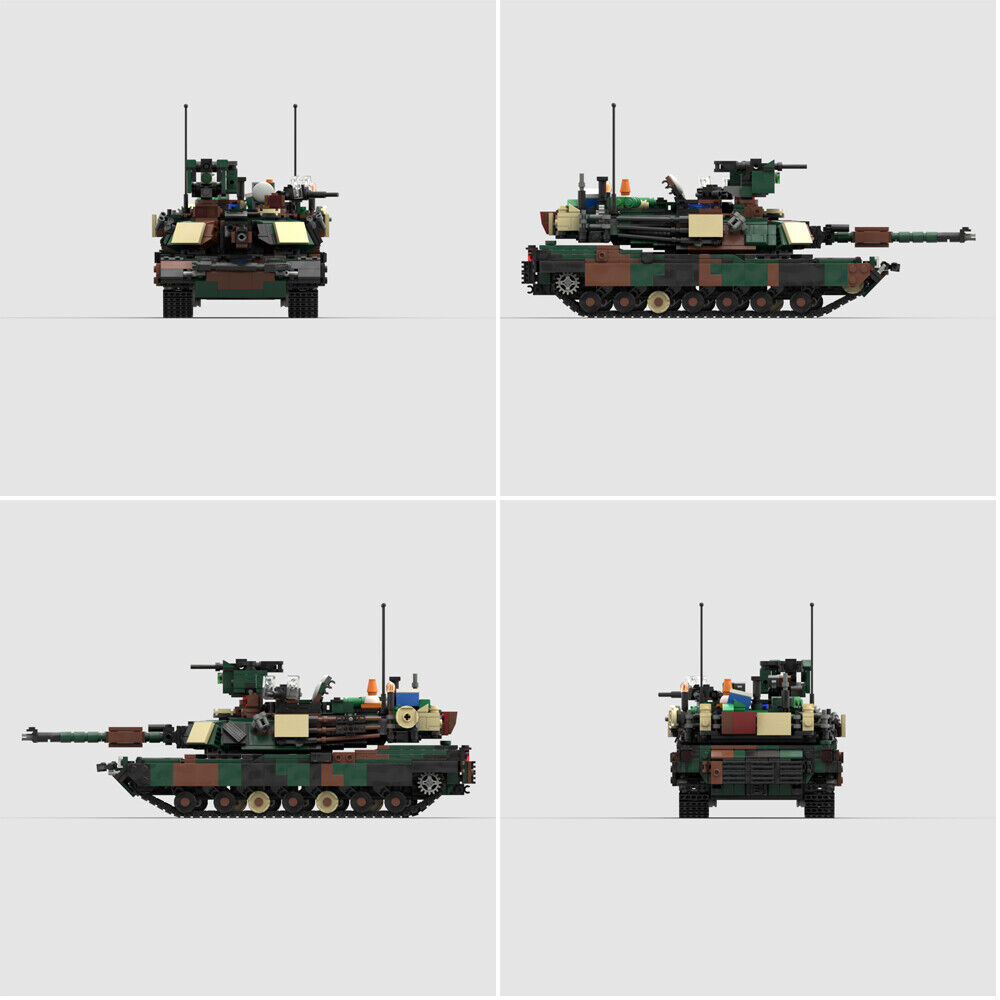 moc-134913 Modern Tank with Fully Detailed Interior 1678 Parts 1:32 Scale-ZITIANYOUBUILD