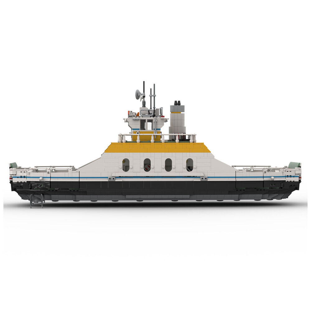 MOC-123279 Medium sized Car Ferry with Loading Ramps Building Toys 2839 Parts-ZITIANYOUBUILD