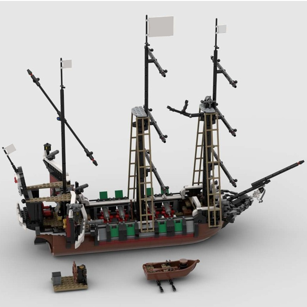MOC-202552 Skull's Eye Schooner Ship 6286 Remake Version 1676 Pieces