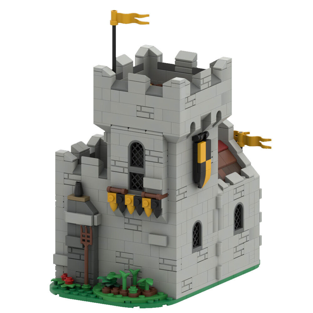 MOC-135184 Medieval Castle Tower Keep with Interior Modular Building 931 Parts-ZITIANYOUBUILD