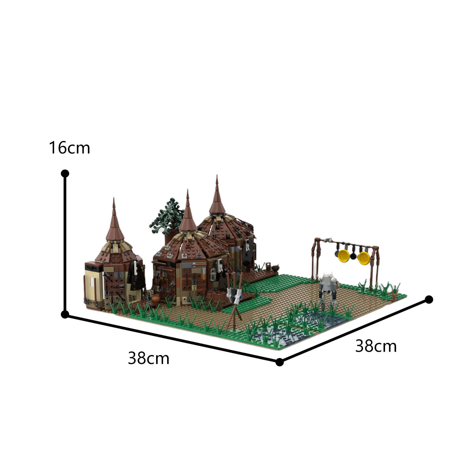 C6609 Village in Breathable, Forested Swamp Planet from TV Show 1208 Parts-ZITIANYOUBUILD