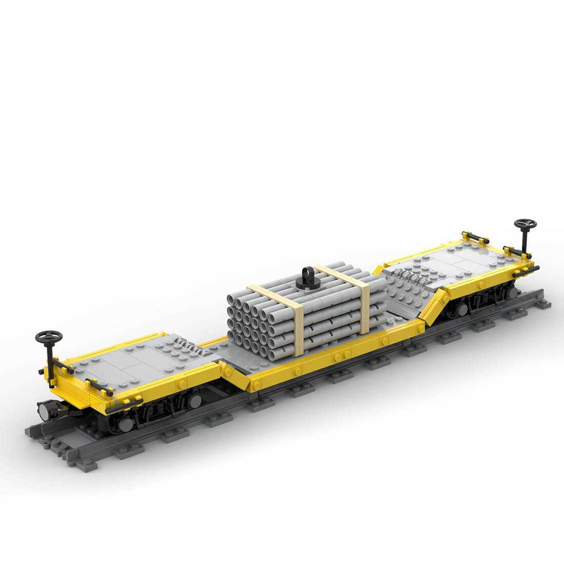 Custom MOC-46691 Center Drop Train Car Model 532 Parts Toys Gift for Christmas-ZITIANYOUBUILD