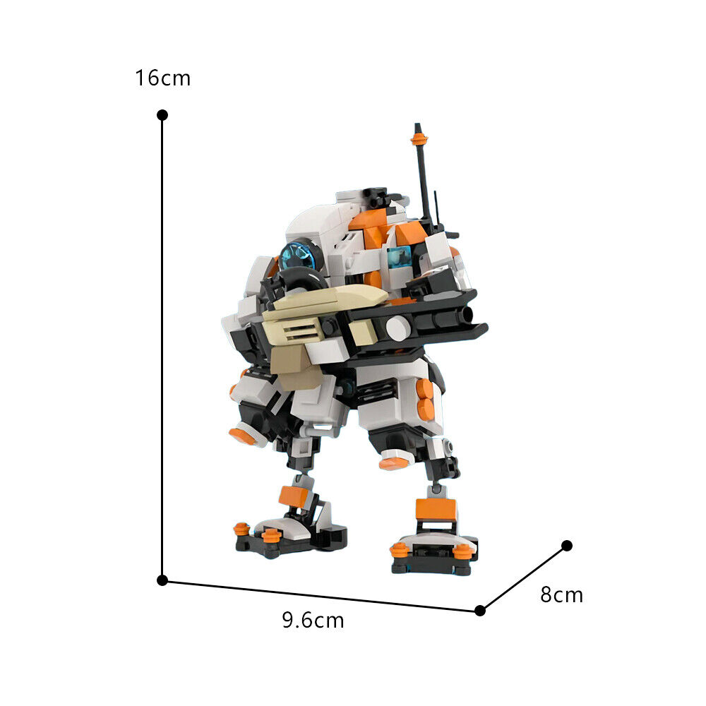 C9338 Tone-Class Titan Droid with 40mm Tracker Cannon 450 Parts from Titanfall-ZITIANYOUBUILD