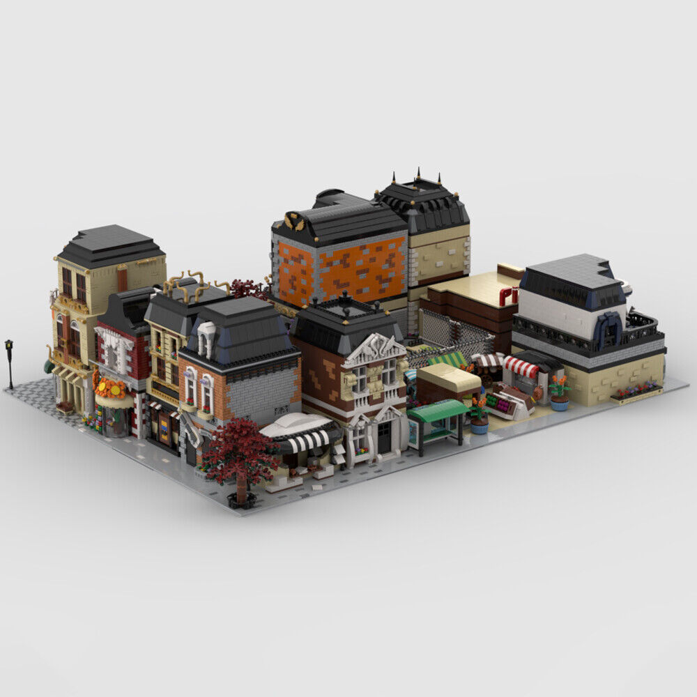 MOC-35965 15-in-1 Modular Neighborhood with House, Urban Areas 25533 Parts-ZITIANYOUBUILD
