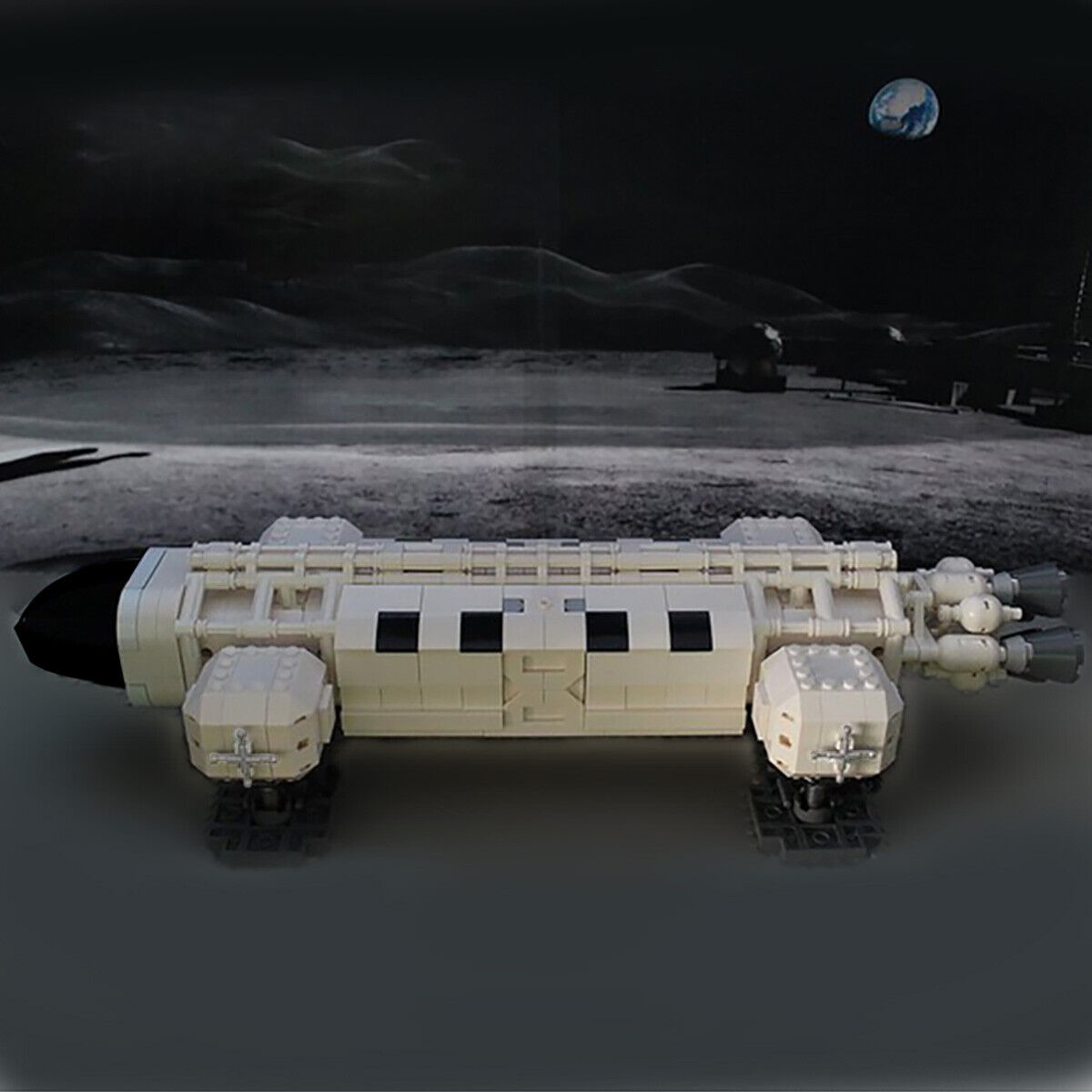 Custom MOC: C4556 Space 1999 Eagle Transporter Ship Model 1137 Parts-ZITIANYOUBUILD