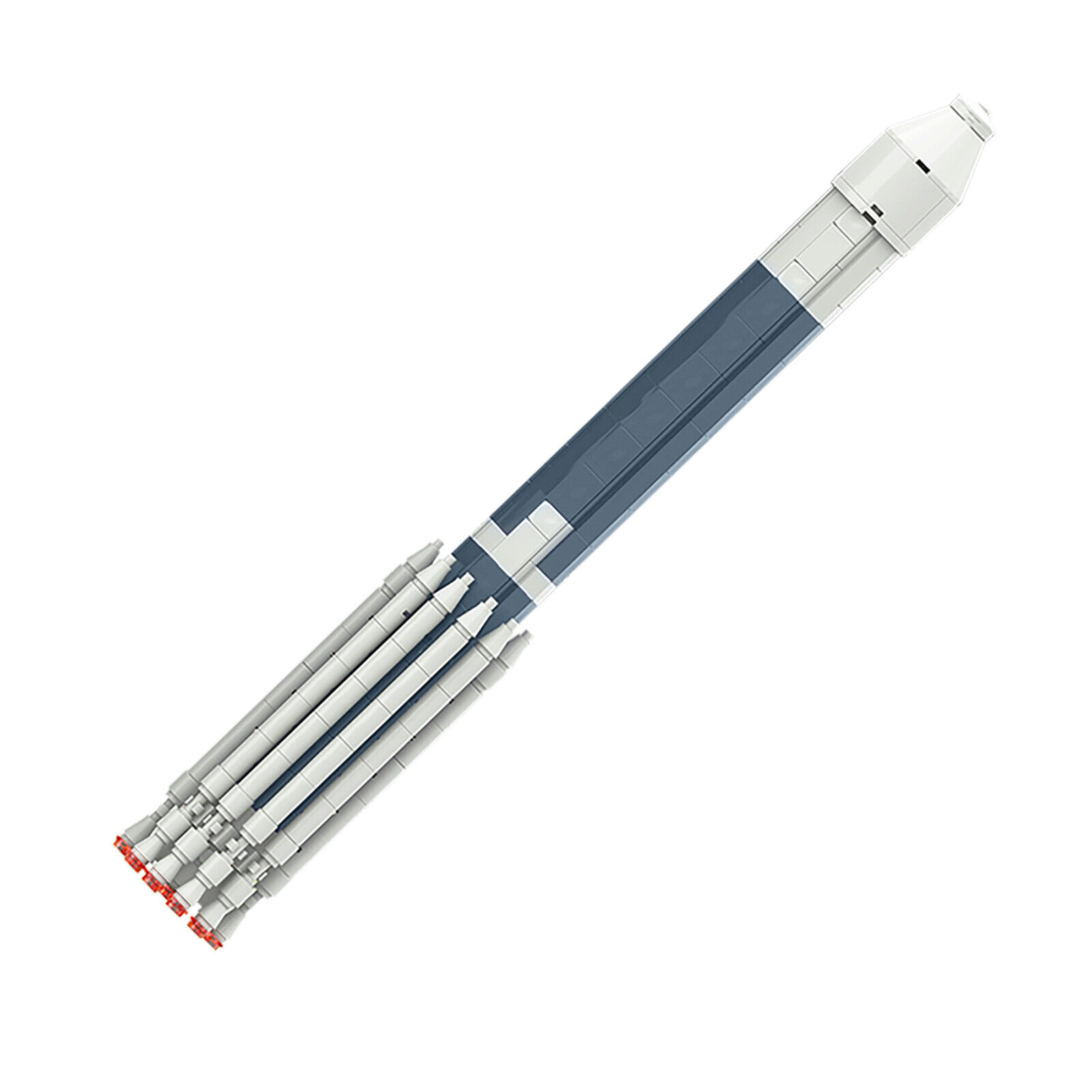 MOC-54675 Space Rocket Delta II with MER Rover Saturn V Scale Kids Creative Toys-ZITIANYOUBUILD