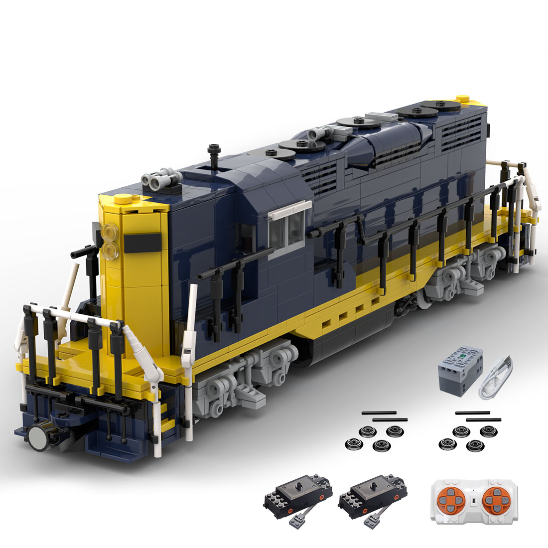 Custom MOC-79701 Santa Fe GP9 Train 1332 Parts Gift for Christmas-ZITIANYOUBUILD