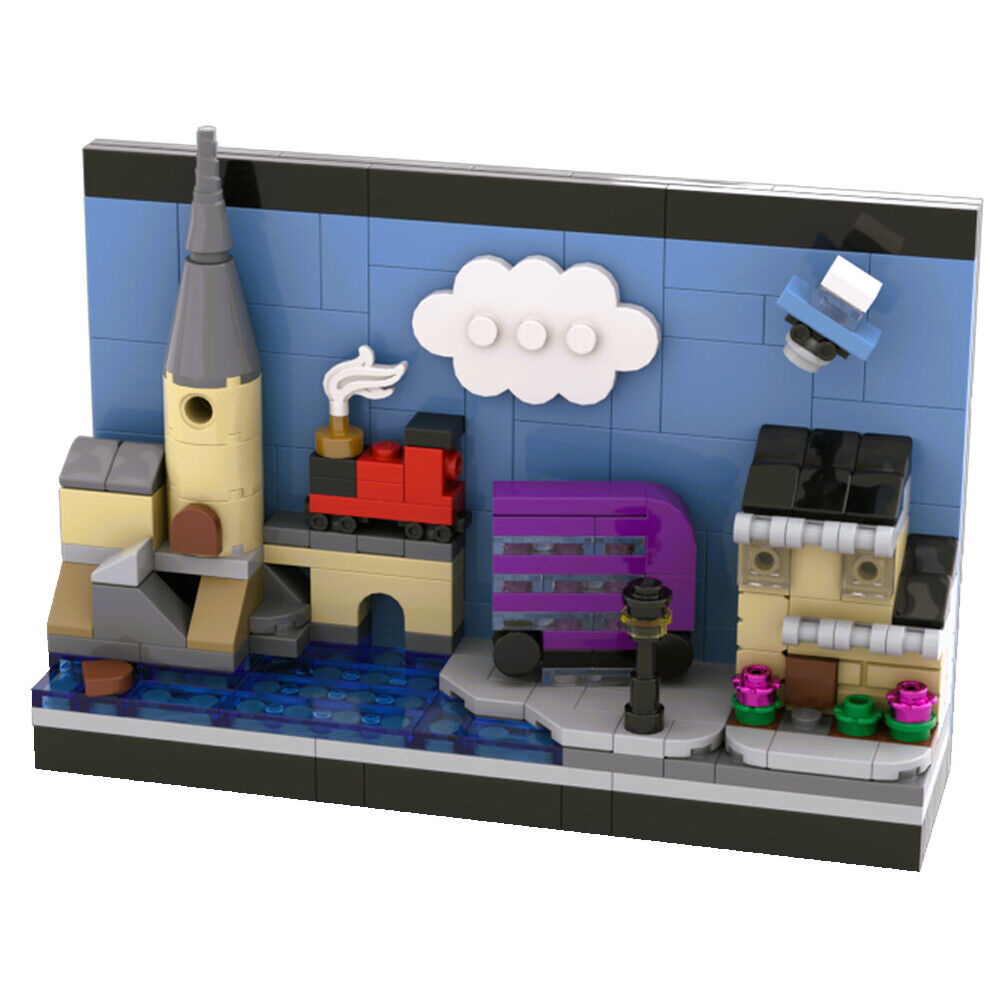 MOC-144241 Postcard Skyline Architecture Model with 4 Iconic Locations 231 Parts-ZITIANYOUBUILD