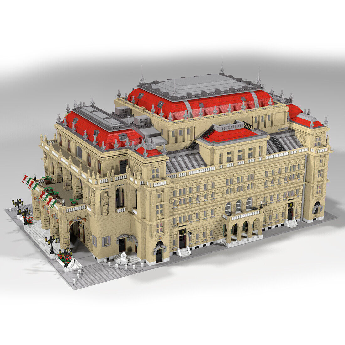 Custom: Modular Hungarian State Opera MOC with Full Interior 53901 Parts-ZITIANYOUBUILD