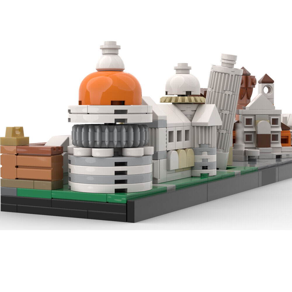 MOC-142962 Italy Pisa Skyline Architecture with Most Iconic Sites 451 Parts-ZITIANYOUBUILD