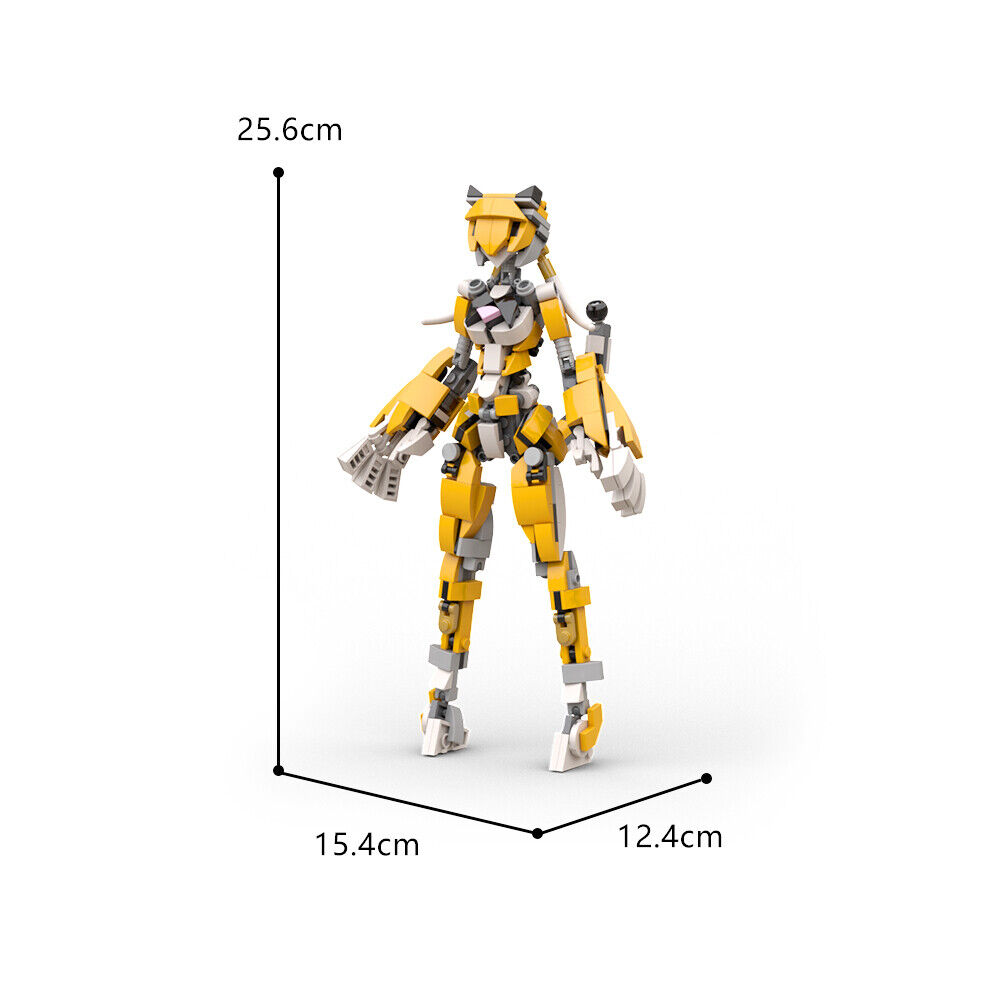 C9358 Robot Girl Tiger Girl Mech Model with Movable Joints 314 Parts-ZITIANYOUBUILD