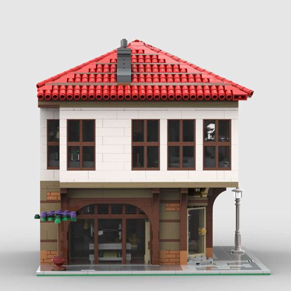 MOC-109388 Antique Shop with Traditional House Modular Building 3439 Parts-ZITIANYOUBUILD