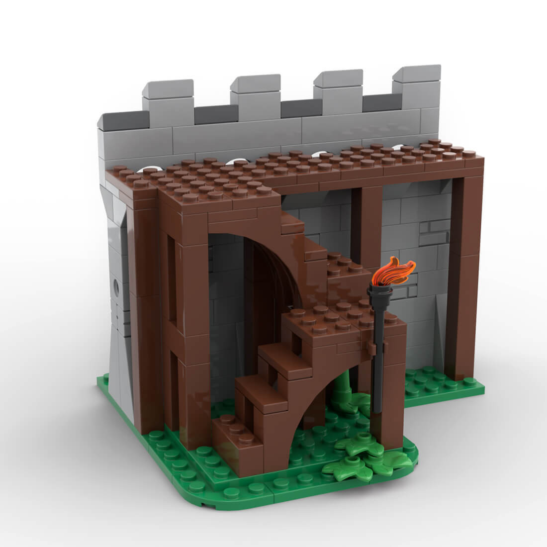 Custom MOC-85699 Medieval Modular Staircase 163 Parts Kids Gift for Christmas-ZITIANYOUBUILD
