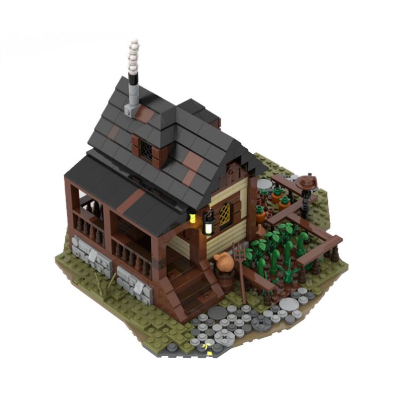 Custom MOC-114425 Medieval Peasant`s House & Farm 1043 Piece