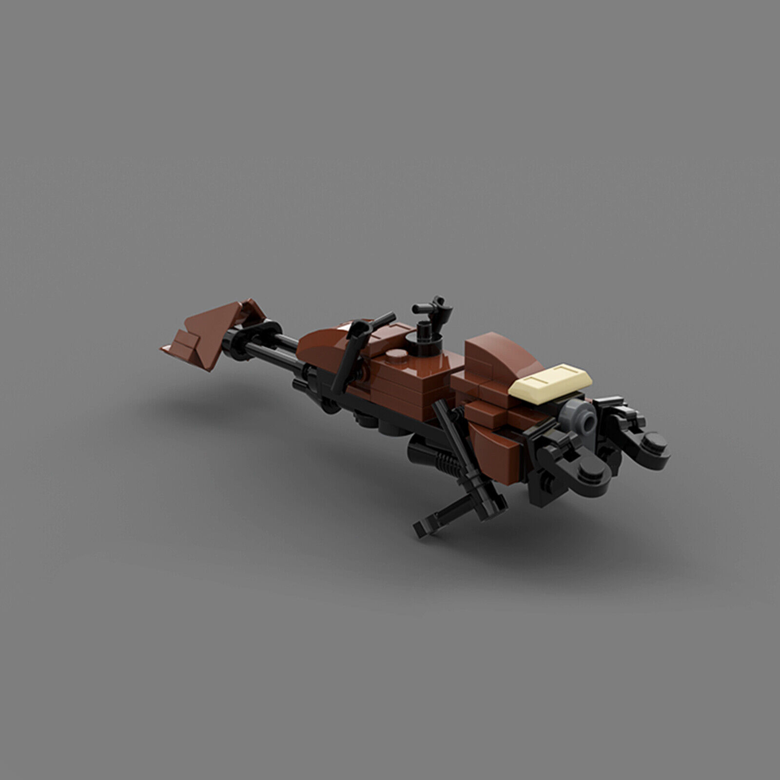 Custom MOC: C7014 74-Z Speeder Bike Brown Model 61 Parts Gift for Christmas-ZITIANYOUBUILD
