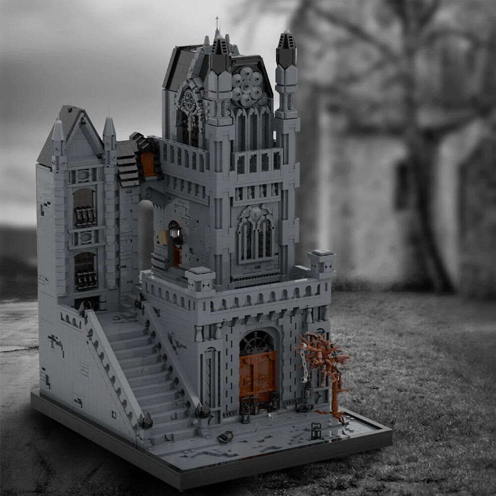 MOC-155744 Modular Street Gothic Architecture with Interior from Game 6596 Parts-ZITIANYOUBUILD