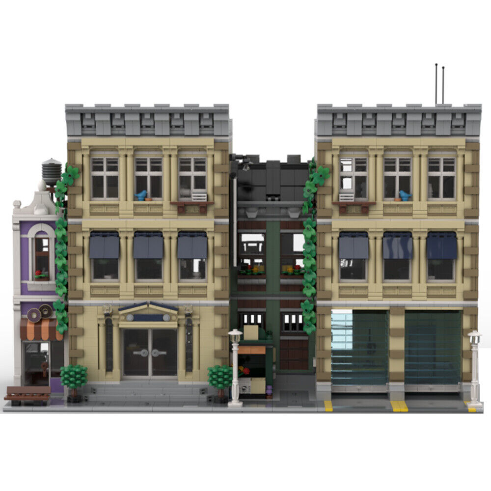 MOC-107696 Plus-size Police Station with Garage Modular Building 5321 Parts-ZITIANYOUBUILD