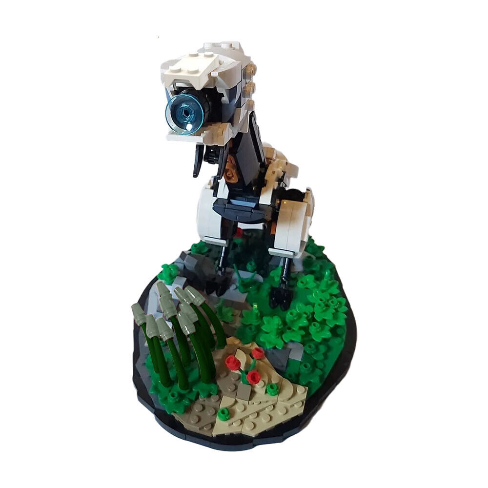Custom MOC: C7934 Video Game Monster Watcher Model with Stand 839 Parts-ZITIANYOUBUILD