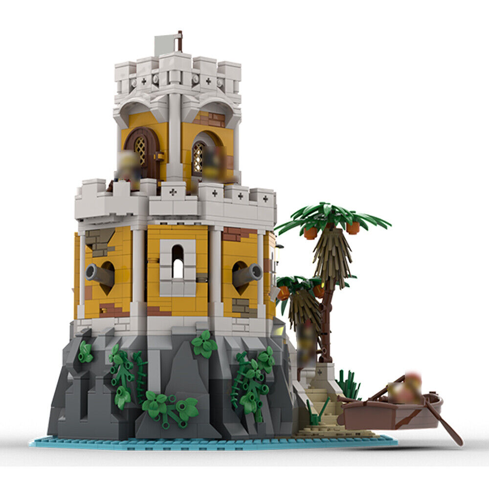 MOC-124896 Modular Fortress Minifig Scale for Pirates Theme 1149 Parts Gift-ZITIANYOUBUILD