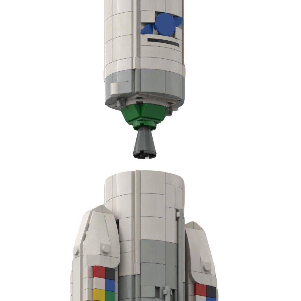 Custom MOC: C7826 1:110 Scale ECA Heavy Space Launch Vehicle 1264 Parts-ZITIANYOUBUILD