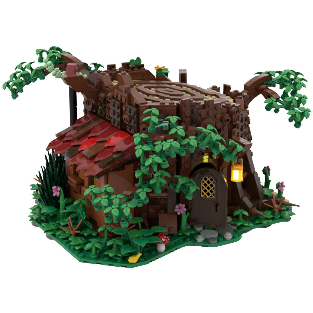 MOC-98101 Forest Cottage Hut with Kitchen, Table, Bed and Armchair 1220 Parts-ZITIANYOUBUILD