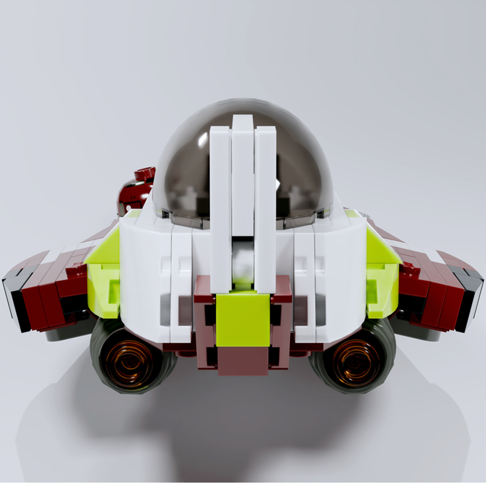MOC-222332 Obi Wan's Delta 7 Starfighter - Minifig Scale 244 Pieces
