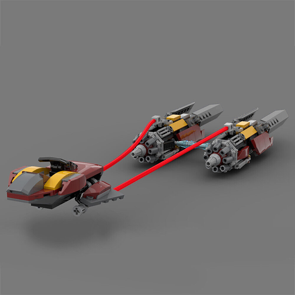 Custom MOC: C5442 Marshall's Podracer Landspeeder 252 Parts Gift for Christmas-ZITIANYOUBUILD