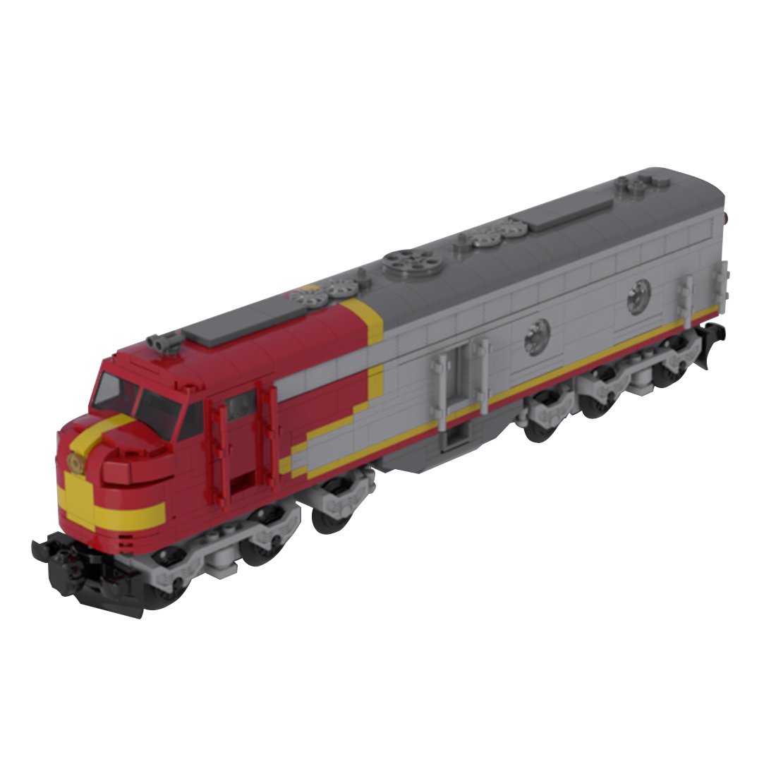 Custom MOC-47988 Santa Fe EMD E8 Locomotive 672+ Parts Toys Gift for Christmas-ZITIANYOUBUILD