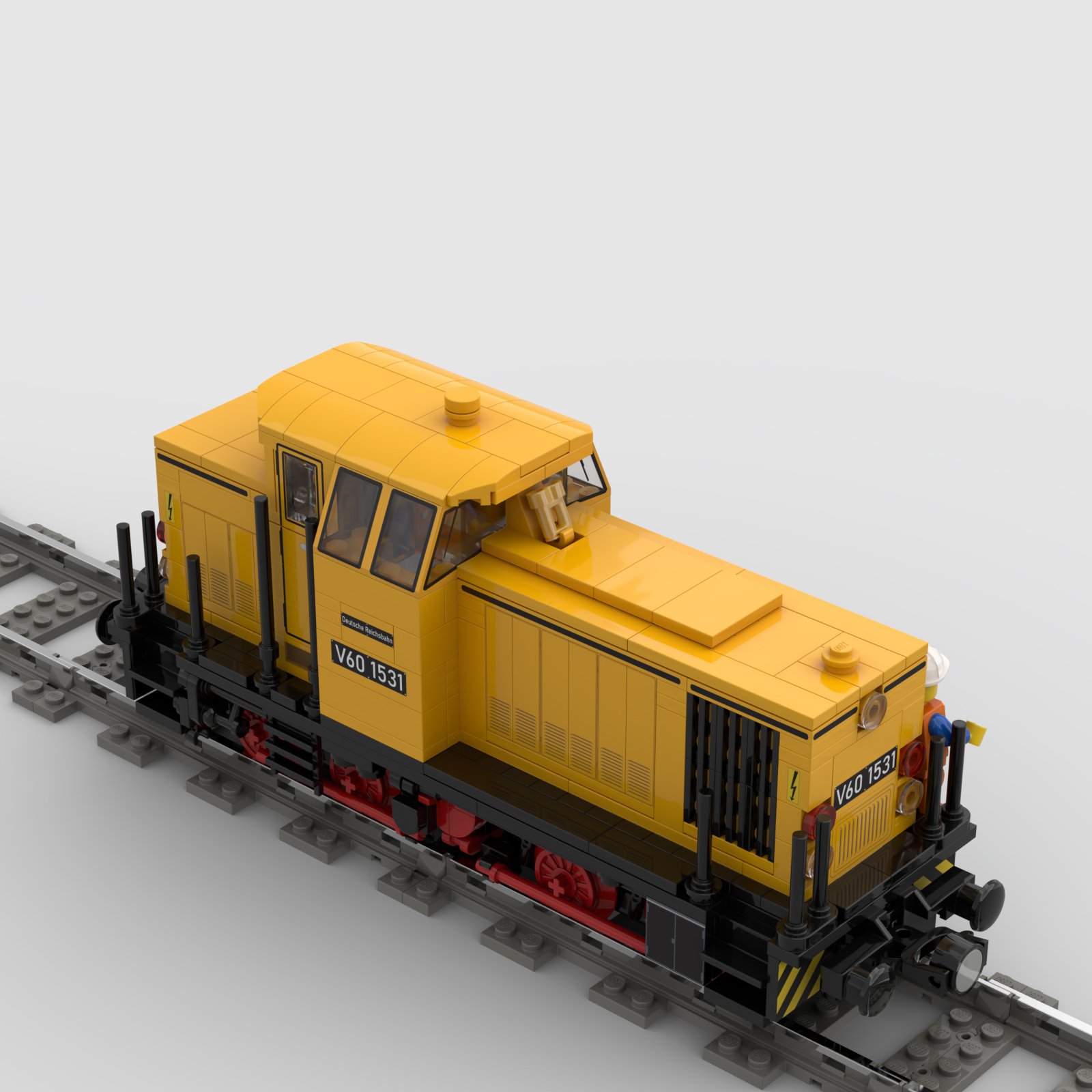 MOC-87360 Shunter Engine V60 of the Deutsche Reichsbahn 729 Parts for Christmas-ZITIANYOUBUILD